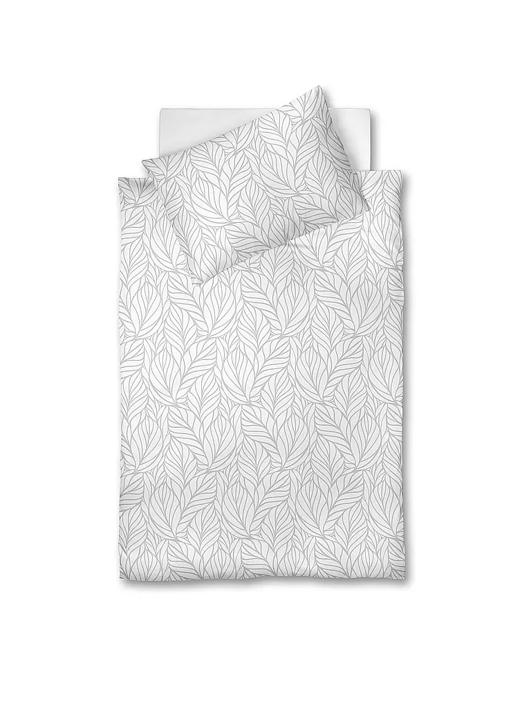 FLEURESSE | Parure de lit en damas OPAL 70x90cm/140x200cm Blanc | Blanc