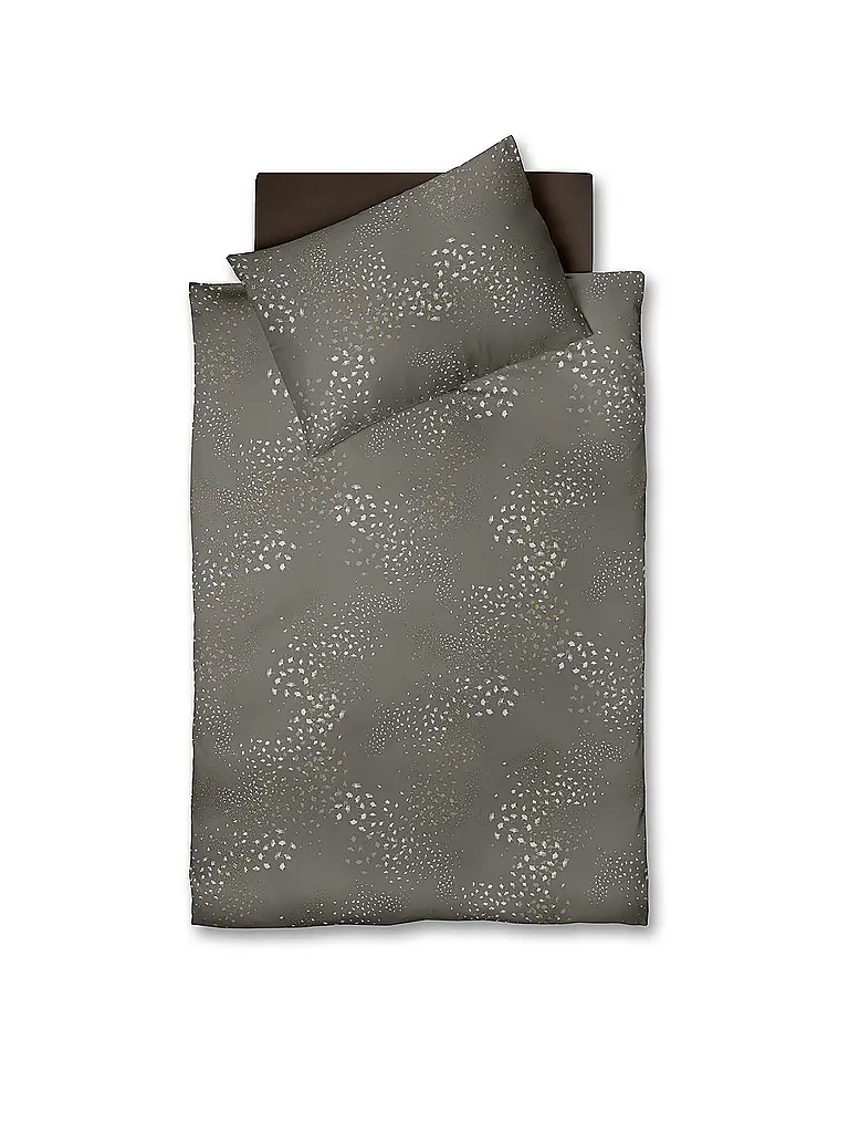 FLEURESSE | Parure de lit en jersey 70x90cm/140x200cm TOPAS Stone | Gris