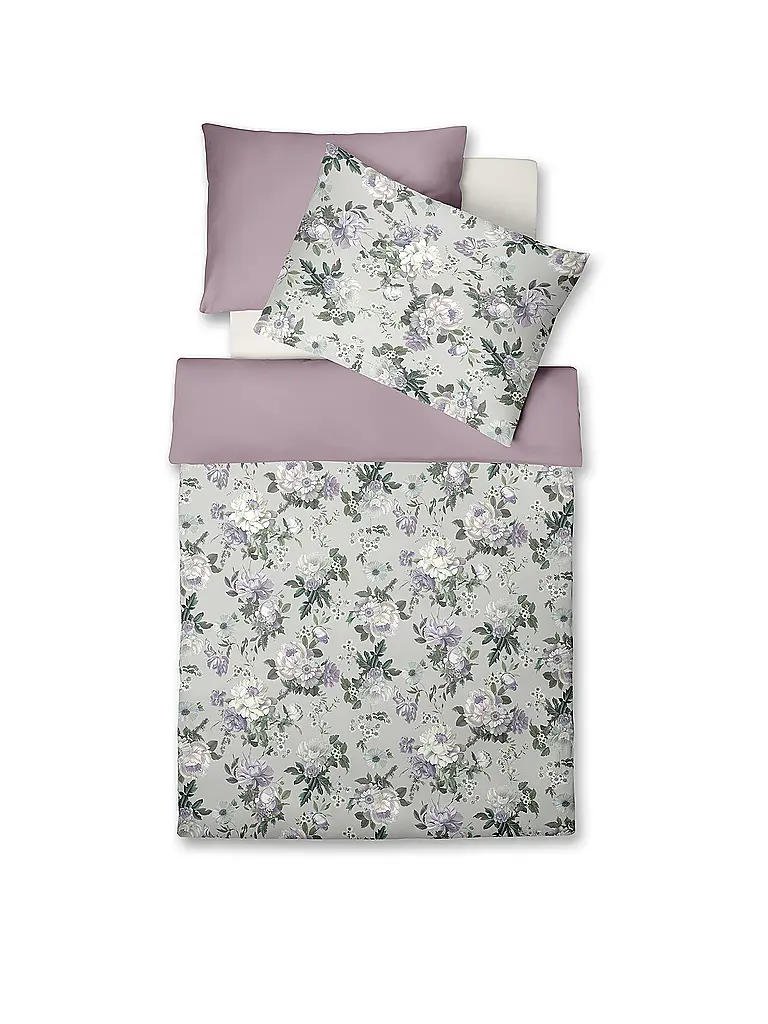 FLEURESSE | Parure de lit en satin 70x90cm/140x200cm BED ART Menthe | mint