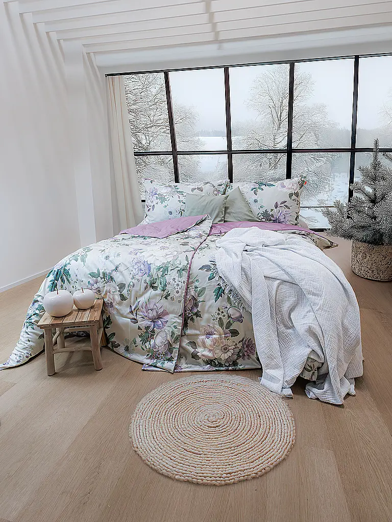FLEURESSE | Parure de lit en satin 70x90cm/140x200cm BED ART Menthe | mint