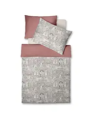 FLEURESSE | Linge de lit en satin 70x90cm/140x200cm BED ART Indigo | Rose