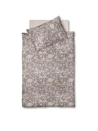 FLEURESSE | Parure de lit en satin 70x90cm/140x200cm MODERN GARDEN B Taupe | Rose