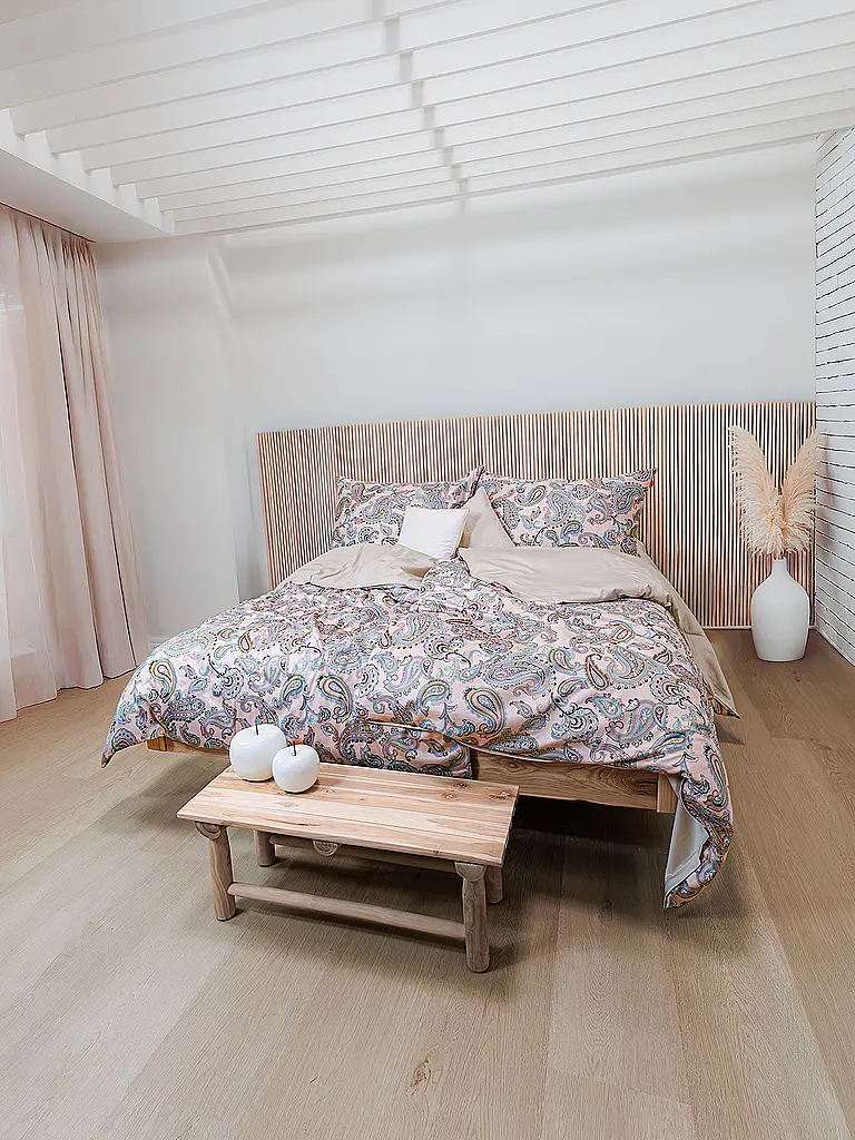 FLEURESSE | Parure de lit en satin 70x90cm/140x200cm STOCKHOLM Berry | Baie