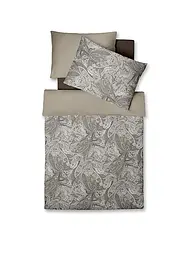 FLEURESSE | Parure de lit en satin 70x90cm/140x200cm STOCKHOLM Taupe | Gris