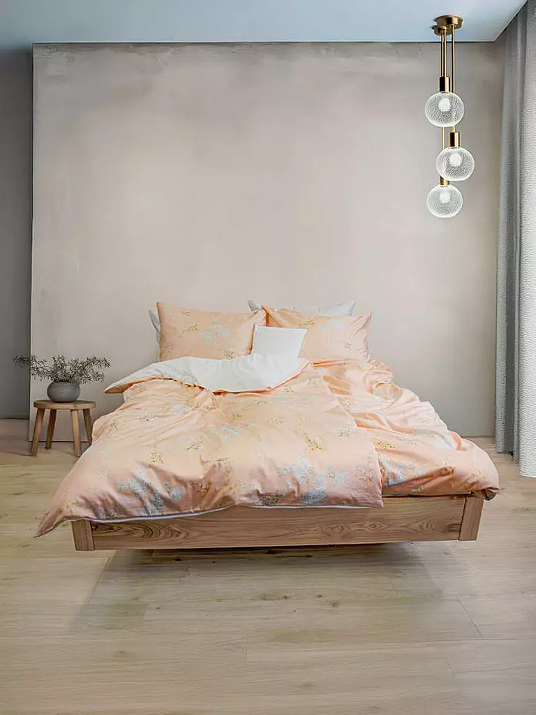 FLEURESSE | Parure de lit en satin BED ART 70x90cm/140x200cm Pêche | orange