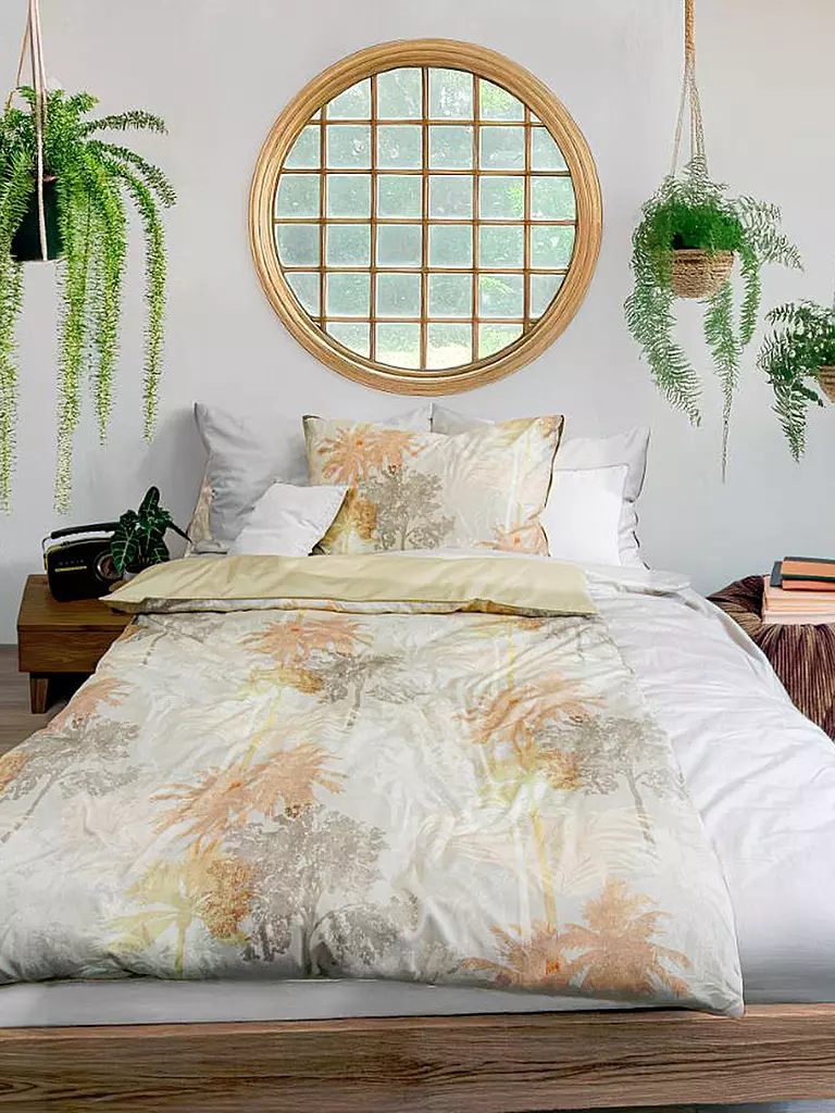 FLEURESSE | Parure de lit en satin MIAMI 70x90cm/140x220cm | Jaune