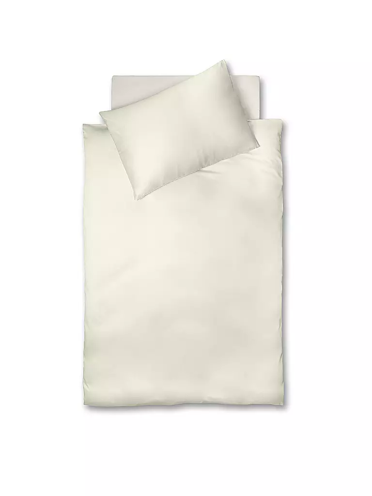 FLEURESSE | Satin Bettwäsche Royal 2 x 70x90cm / 200x200cm Crème | Crème