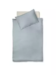 FLEURESSE | Satin Bettwäsche 70x90cm/140x200cm Royal Weiss | Bleu clair