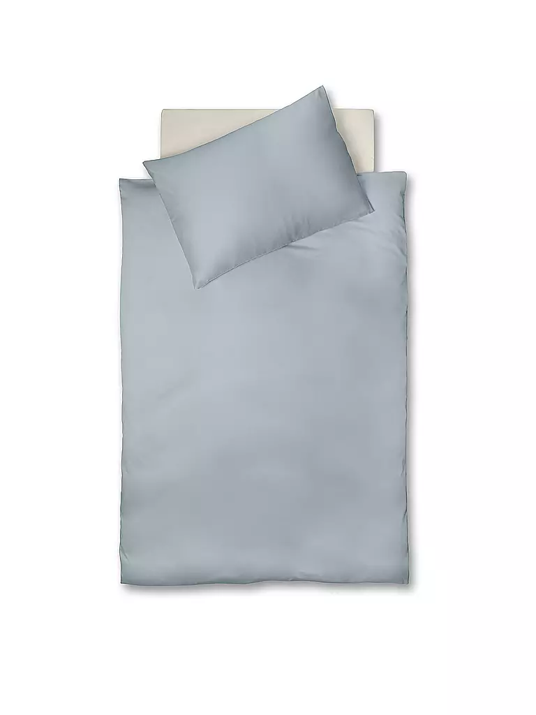 FLEURESSE | Satin Bettwäsche Royal 70x90cm / 140x200cm Bleu Perle | hellblau