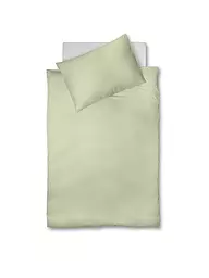 FLEURESSE | Satin Bettwäsche 70x90cm/140x200cm Royal Weiss | Vert clair