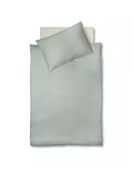 FLEURESSE | Satin Bettwäsche 70x90cm/140x200cm Royal Weiss | Olive