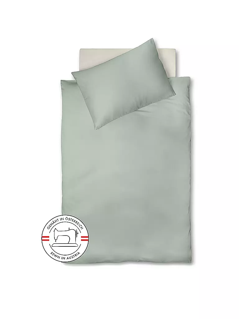 FLEURESSE | Satin Bettwäsche Royal Uni 140x220cm Olive | Olive