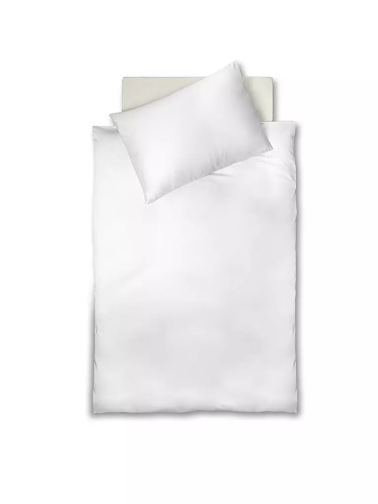 FLEURESSE | Satin Bettwäsche ROYAL UNI 2x 70x90cm/200x200cm Blanc | Blanc