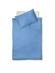 FLEURESSE | Satin Bettwäsche 70x90cm/140x200cm Royal Weiss | Bleu clair