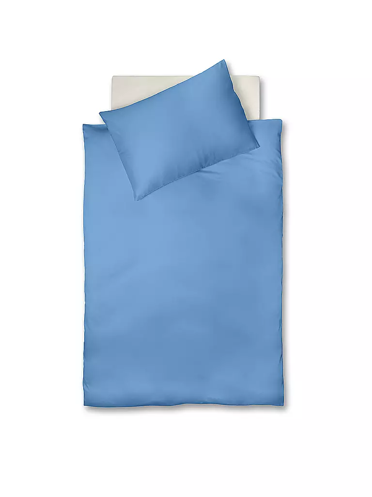 FLEURESSE | Satin Bettwäsche ROYAL UNI 70x90cm / 140x200cm Bleu | hellblau