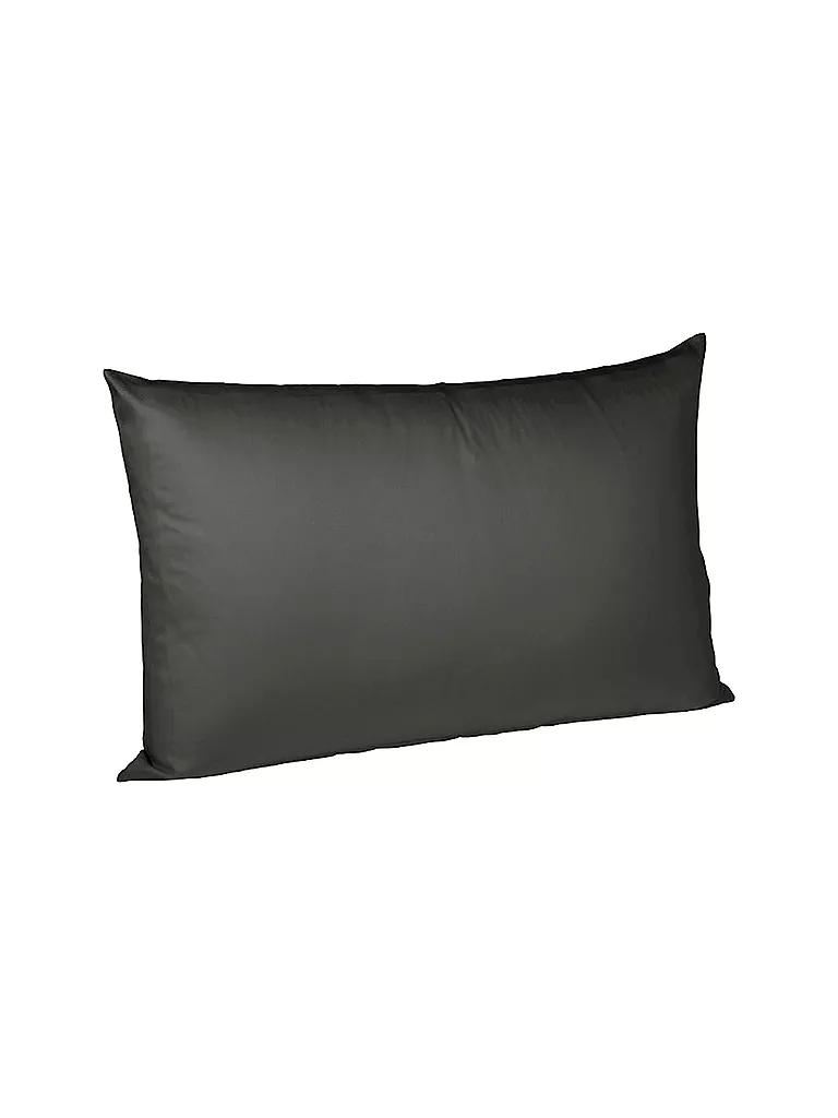 FLEURESSE | Taie d'oreiller en satin "Royal Uni" lot de 2 70x90cm (Anthracite) | grau
