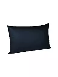 FLEURESSE | Taie d'oreiller en satin "Royal Uni" lot de 2 70x90cm (Beige) | Bleu foncé