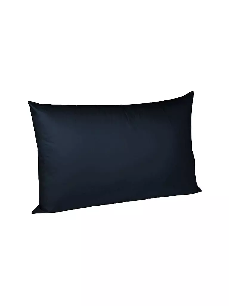 FLEURESSE | Taie d'oreiller en satin "Royal Uni" lot de 2 70x90cm (Bleu nuit) | dunkelblau