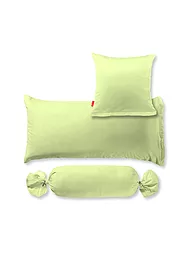 FLEURESSE | Taie d'oreiller en satin Royal Uni 2x 40x40cm Vert clair | Vert clair
