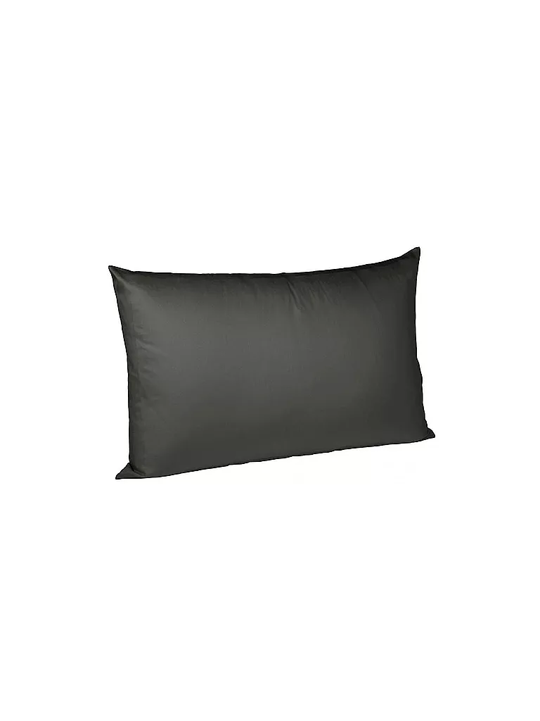FLEURESSE | Taie d'oreiller en satin Royal Uni 2x 40x60cm Anthracite | grau
