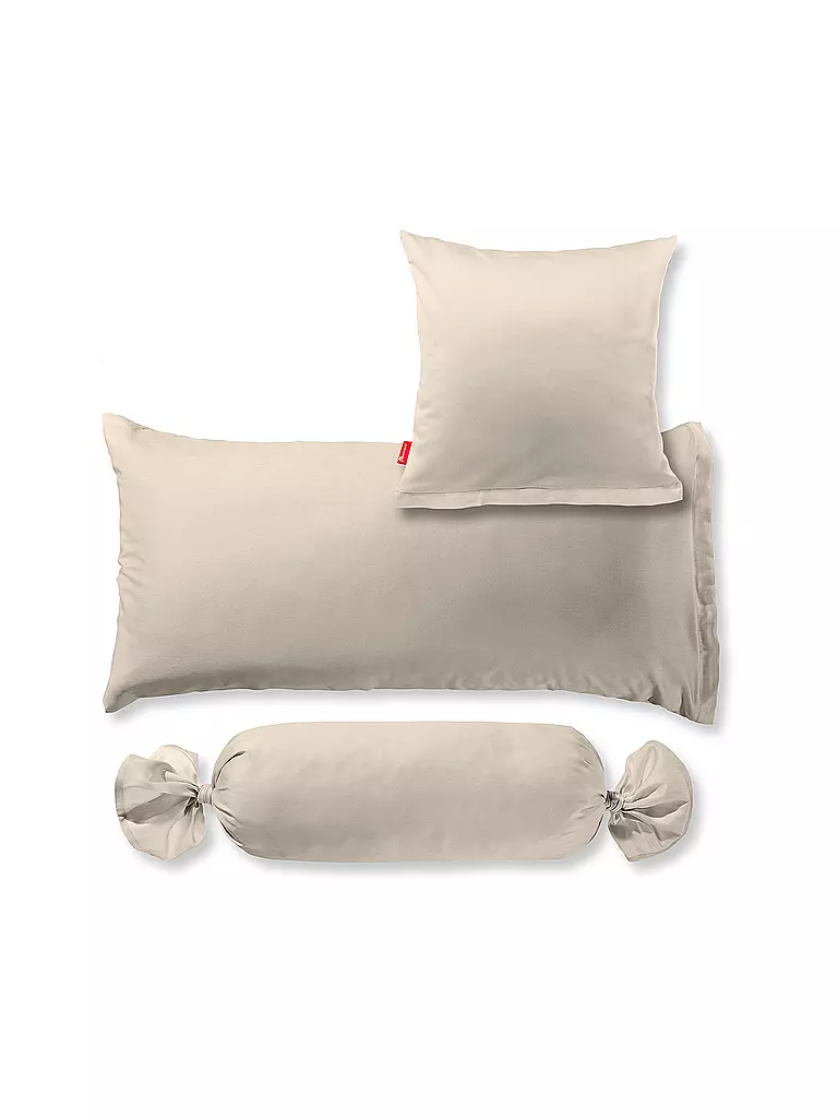 FLEURESSE | Taie d'oreiller en satin Royal Uni 2x 40x60cm Sable | beige