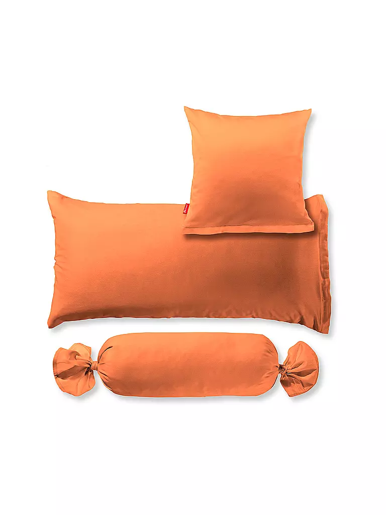 FLEURESSE | Taie d'oreiller en satin ROYAL UNI lot de 2 70x90cm Orange | orange