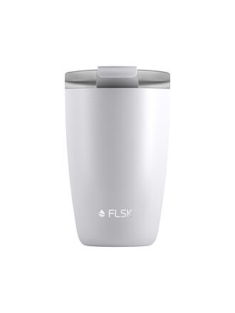 FLSK | Gobelet isotherme - Tasse thermos CUP Tasse à café à emporter 0,35 l Acier inoxydable Blanc