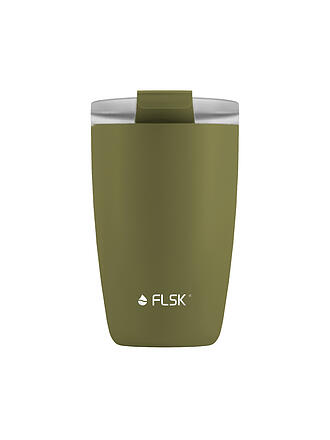 FLSK | Gobelet isotherme - Tasse thermos CUP Tasse à café à emporter 0,35 l Acier inoxydable Olive