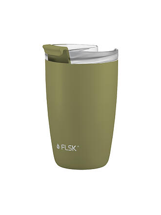 FLSK | Gobelet isotherme - Tasse thermos CUP Tasse à café à emporter 0,35 l Acier inoxydable Olive