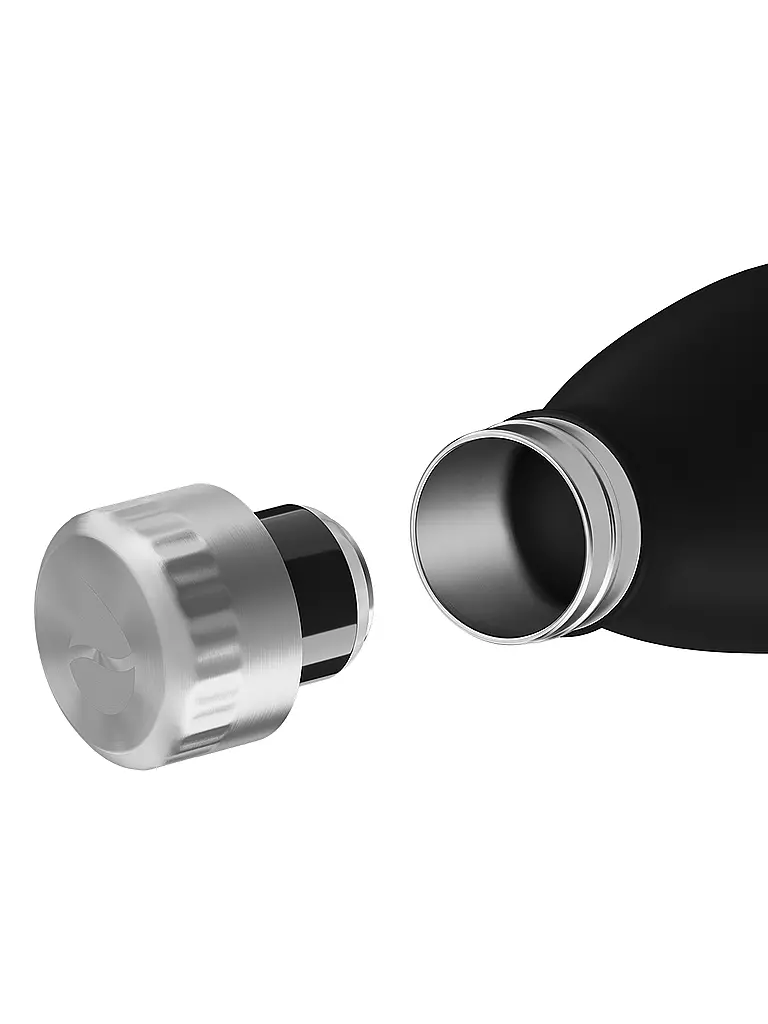 FLSK | Bouteille isotherme - Bouteille thermos 0,5l acier inoxydable noir | 