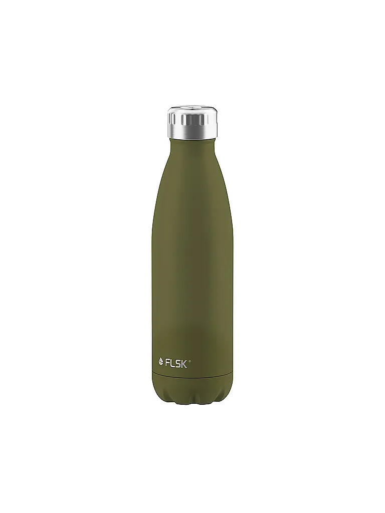 FLSK | Bouteille isotherme - Bouteille thermos 0,5l en acier inoxydable Olive | olive