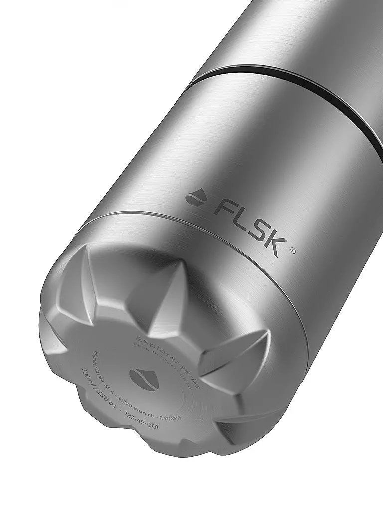 FLSK | Bouteille isotherme - Gourde avec gobelet 0,7l Stainless | 