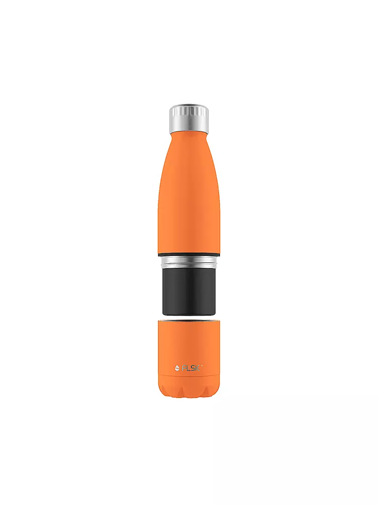 FLSK | Bouteille isotherme - Gourde avec gobelet 0,7l Trail-Orange | 