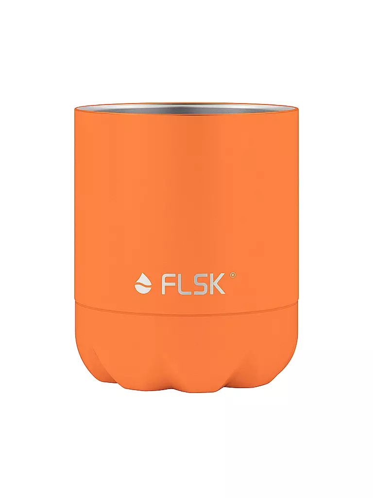 FLSK | Bouteille isotherme - Gourde avec gobelet 0,7l Trail-Orange | 