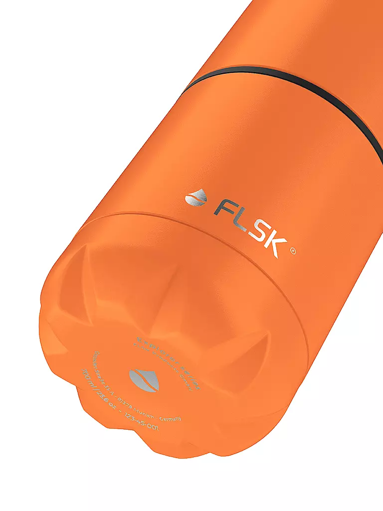 FLSK | Bouteille isotherme - Gourde avec gobelet 0,7l Trail-Orange | 