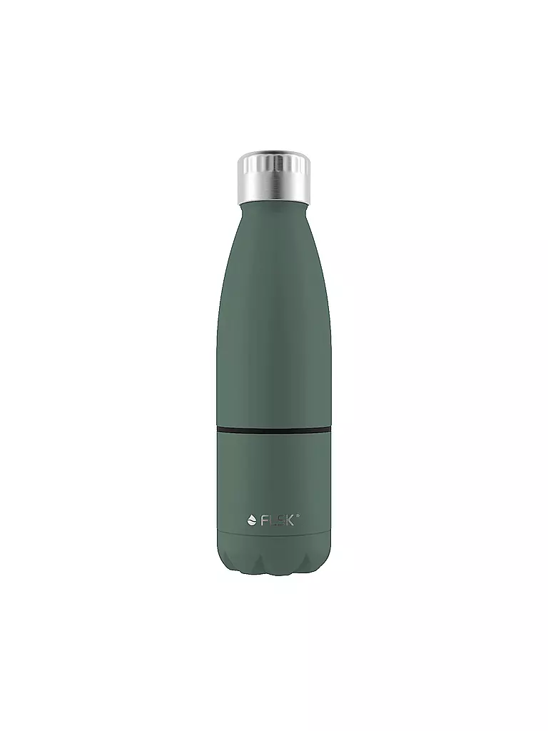 FLSK | Bouteille isotherme - Gourde avec gobelet 0,7l Vert Ridge | dunkelgrün