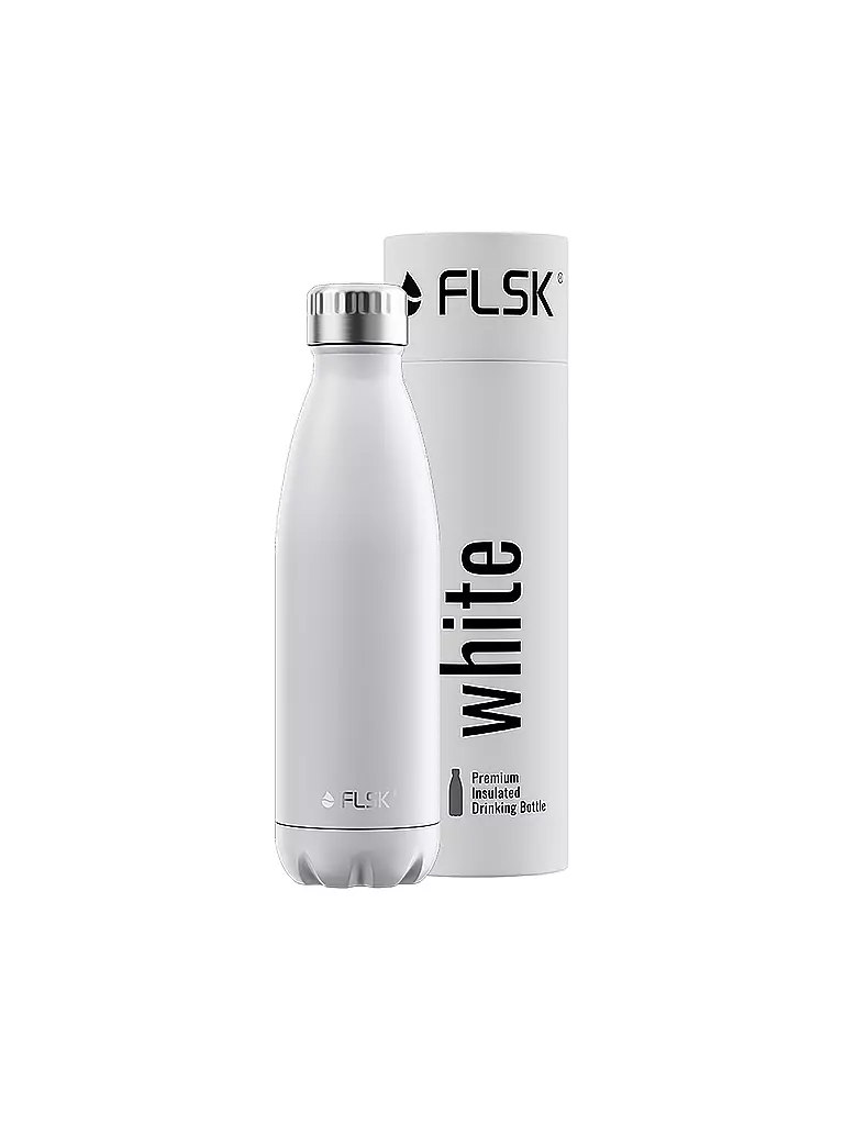FLSK | Bouteille isotherme - Gourde isotherme 0,5l Acier inoxydable Blanc | 
