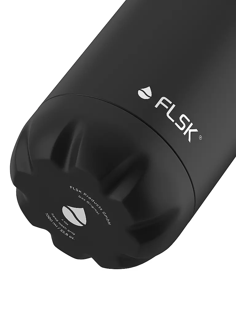 FLSK | Bouteille isotherme - Gourde thermos 1l Noir | 