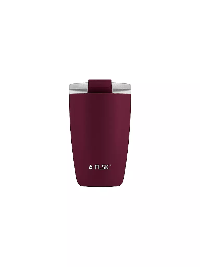 FLSK | Gobelet isotherme - Tasse thermos CUP pour café à emporter 0,35 l Winterberry | Rouge foncé