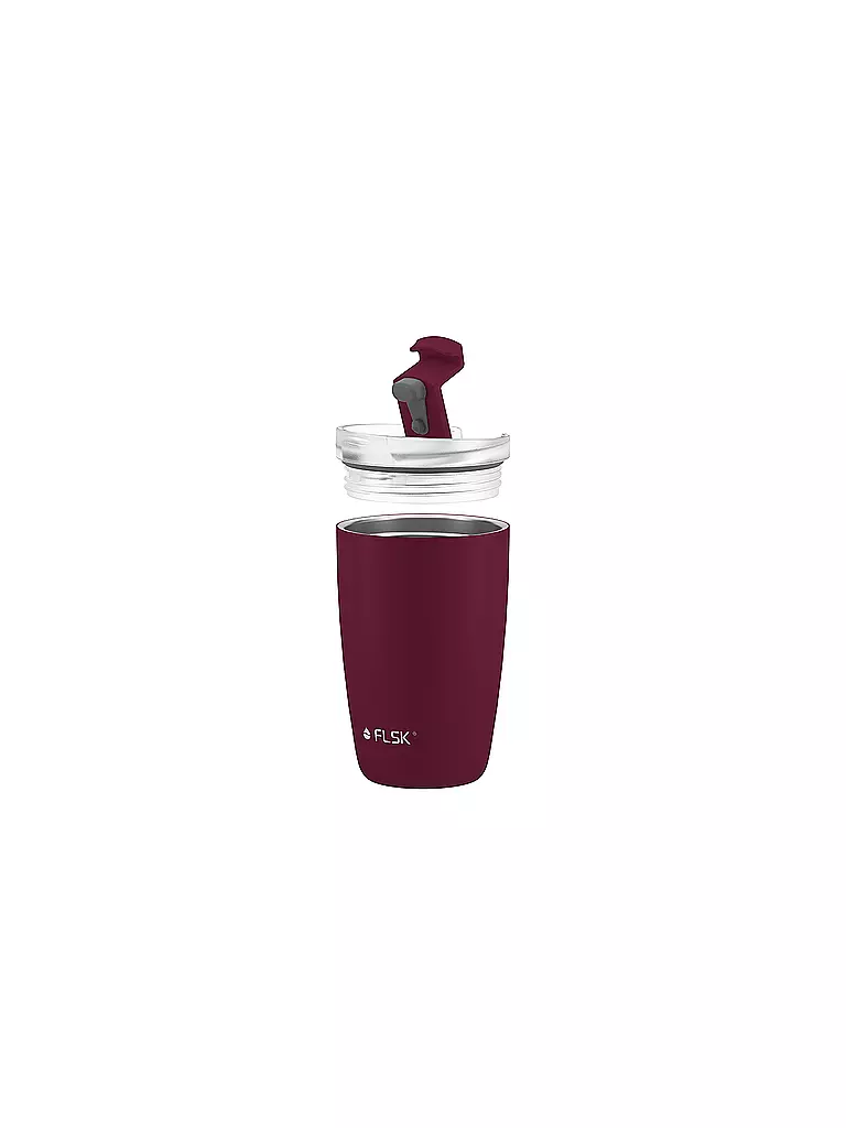 FLSK | Gobelet isotherme - Tasse thermos CUP pour café à emporter 0,35 l Winterberry | Rouge foncé