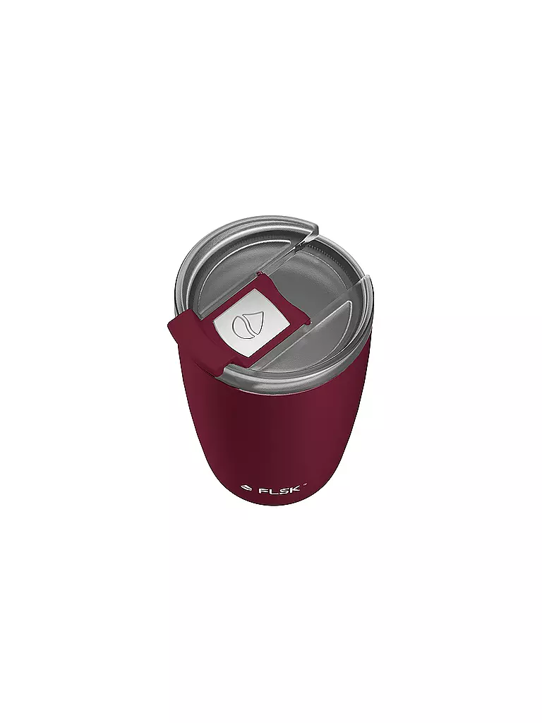 FLSK | Gobelet isotherme - Tasse thermos CUP pour café à emporter 0,35 l Winterberry | Rouge foncé
