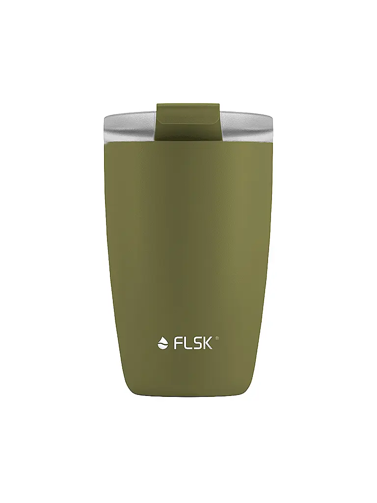 FLSK | Gobelet isotherme - Tasse thermos CUP Tasse à café à emporter 0,35 l Acier inoxydable Olive | Olive
