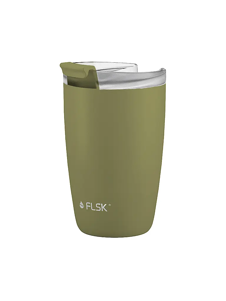 FLSK | Gobelet isotherme - Tasse thermos CUP Tasse à café à emporter 0,35 l Acier inoxydable Olive | Olive