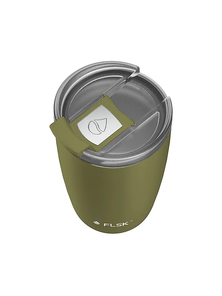 FLSK | Gobelet isotherme - Tasse thermos CUP Tasse à café à emporter 0,35 l Acier inoxydable Olive | Olive