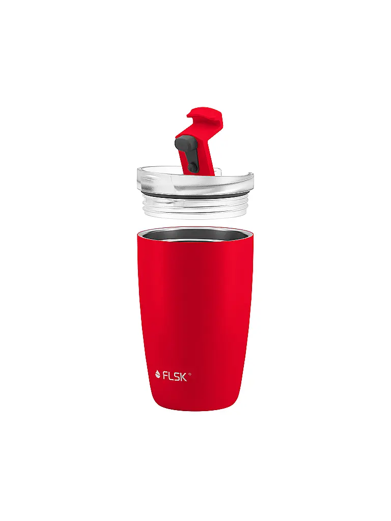 FLSK | Gobelet isotherme - Tasse thermos CUP Tasse à café à emporter 0,35 l Acier inoxydable Rouge | Rouge