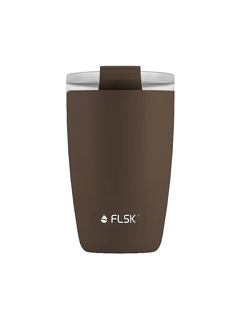FLSK | Gobelet isotherme - Tasse thermos CUP Tasse à café à emporter 0,35l Acier inoxydable Chocolat | Marron