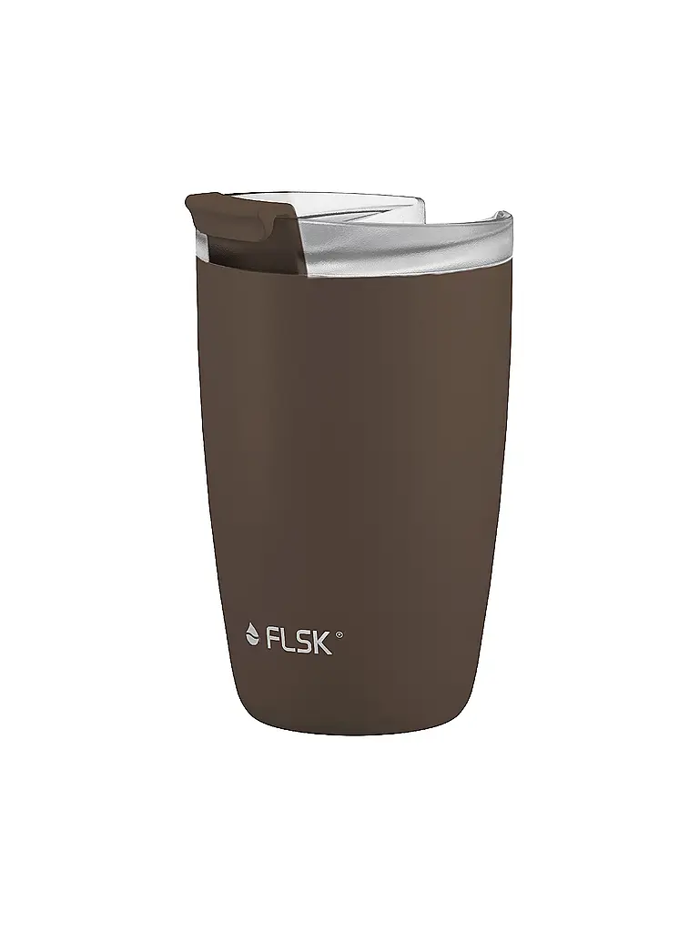 FLSK | Gobelet isotherme - Tasse thermos CUP Tasse à café à emporter 0,35l Acier inoxydable Chocolat | Marron