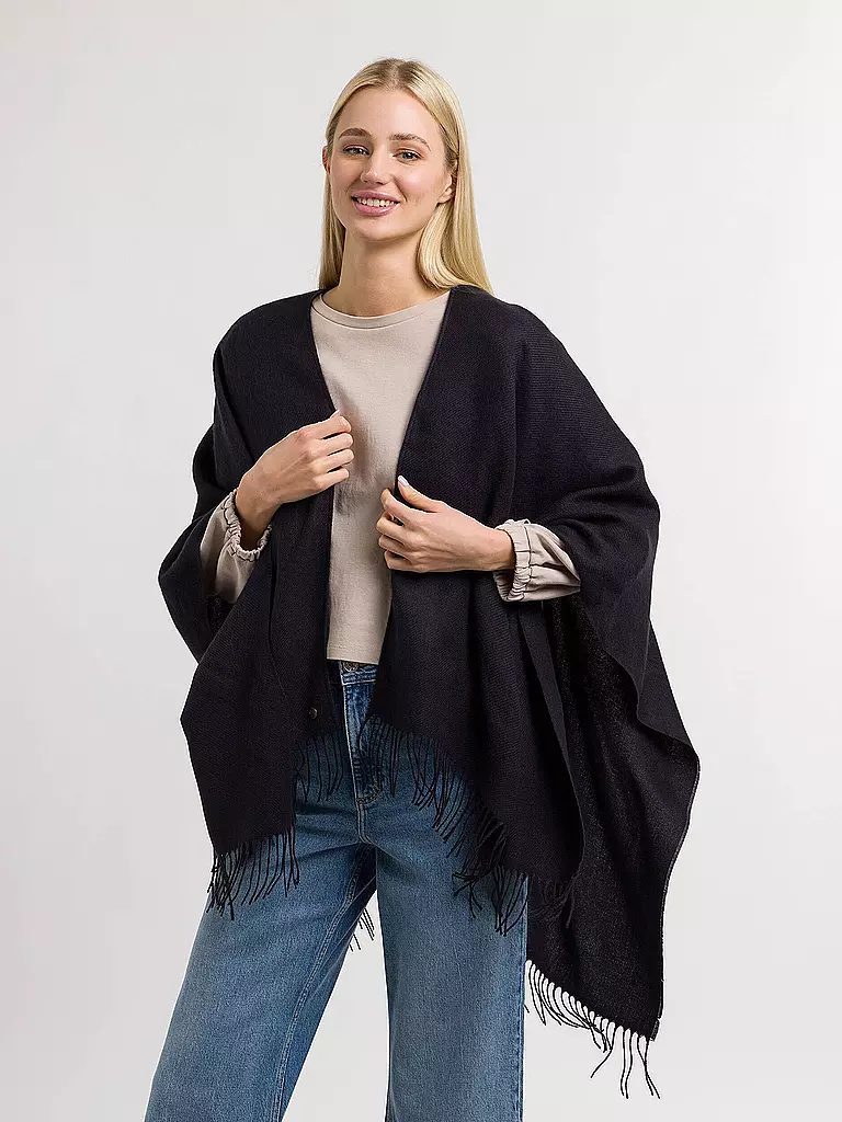 FRAAS | Poncho - Cape RUANA | Bleu foncé