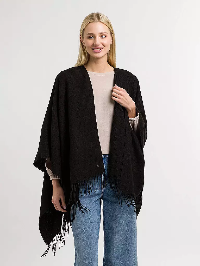 FRAAS | Poncho - Cape RUANA | Noir