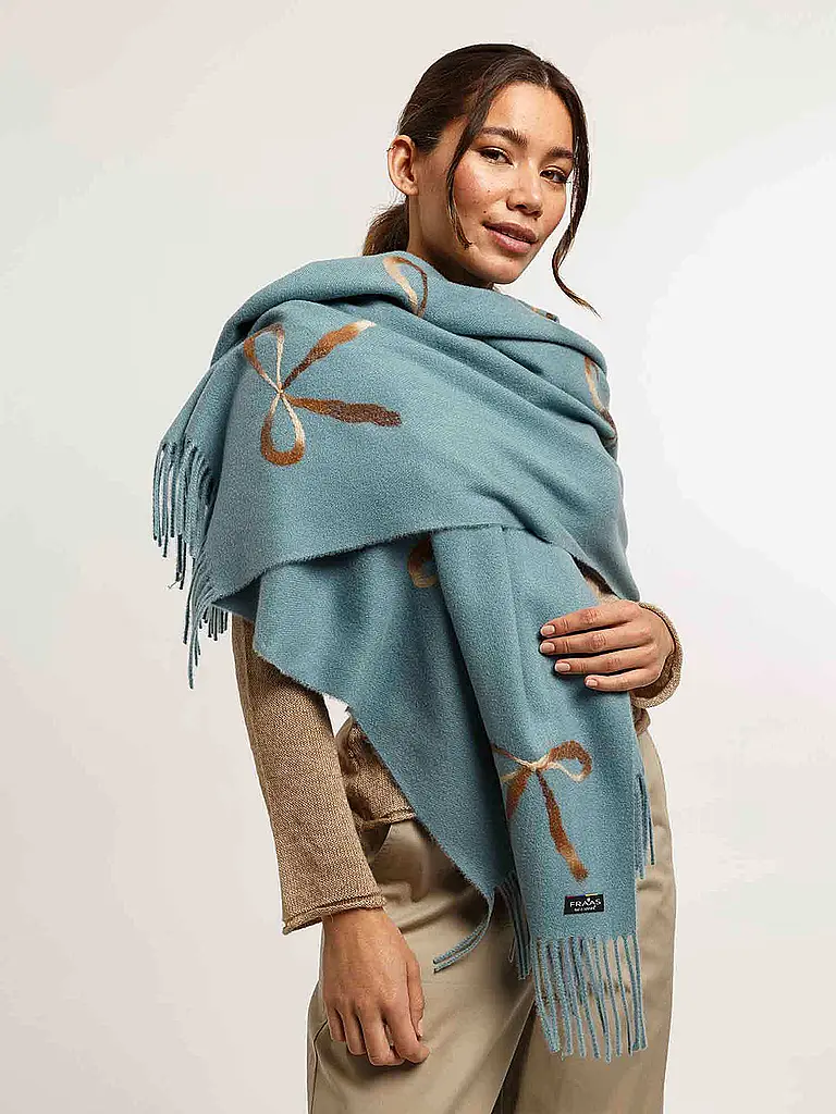 FRAAS | Produktname: Schal
Marke: FRAAS
Farbe: türkis
Kategorien: Mode,Damen
Material: Polyester / Polyamid,Viskose
Stil: Casual
Details: Fransen |